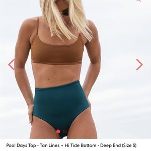 Left on Friday Pool Days Top in Purple & Hi Tide Bottom in Teal, Medium